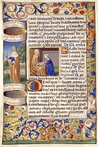 Horas de Carlos VIII 108V Santa Ana de Jacques de Besancon